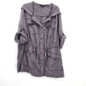 Torrid Gray Utility Jacket